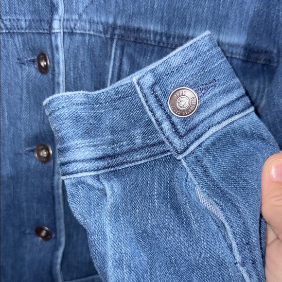 Coldwater Creek Dark Blue Stretchy Jean Jacket - Picture 4 of 8